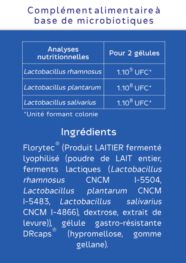 Los probióticos naturales Lyoproform son ricos en lactobacillus salivarius, rhamnosus y plantarum